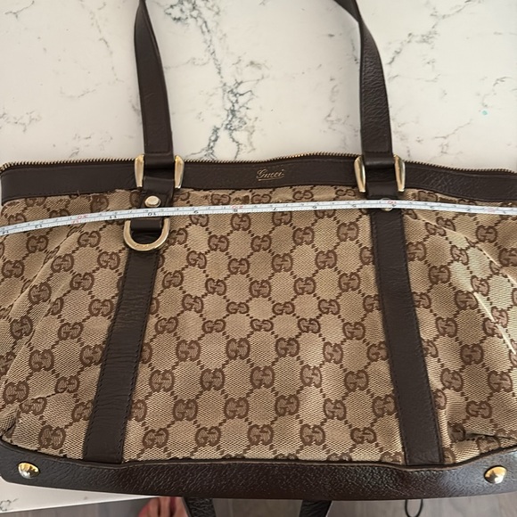 GUCCI Abbey Monogram GG Small Tote Leather Bag. Used condition. - Picture 6 of 8